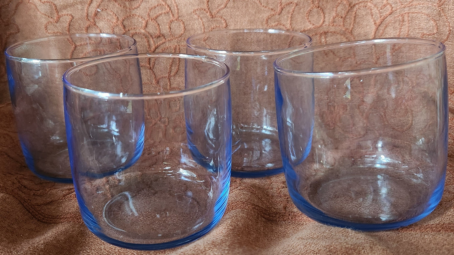 Vintage Anchor Hocking Misty Blue Glassware - Set of 4