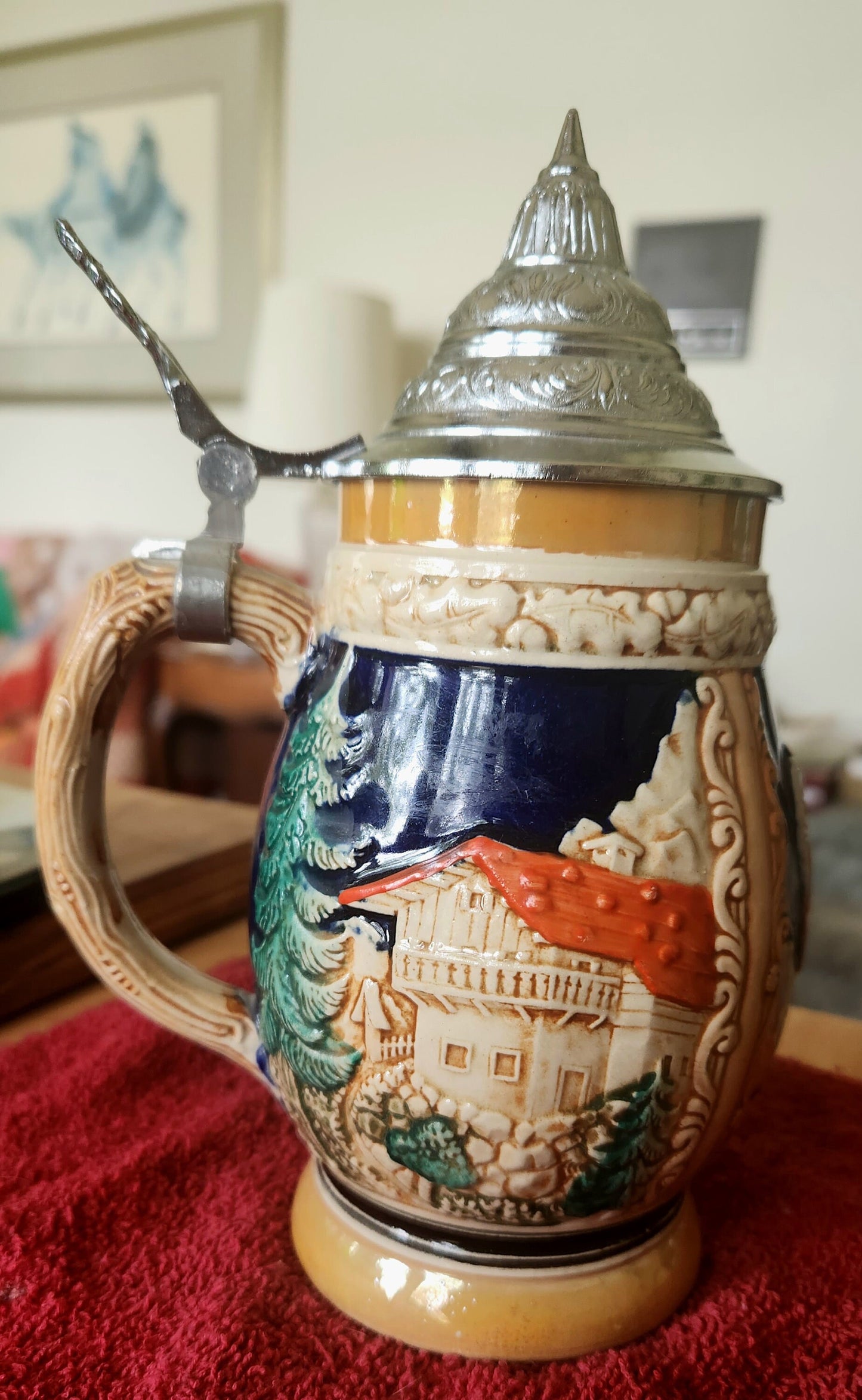 Vintage Reinhold Merkelbach German Beer Stein Tyrolean Dancers
