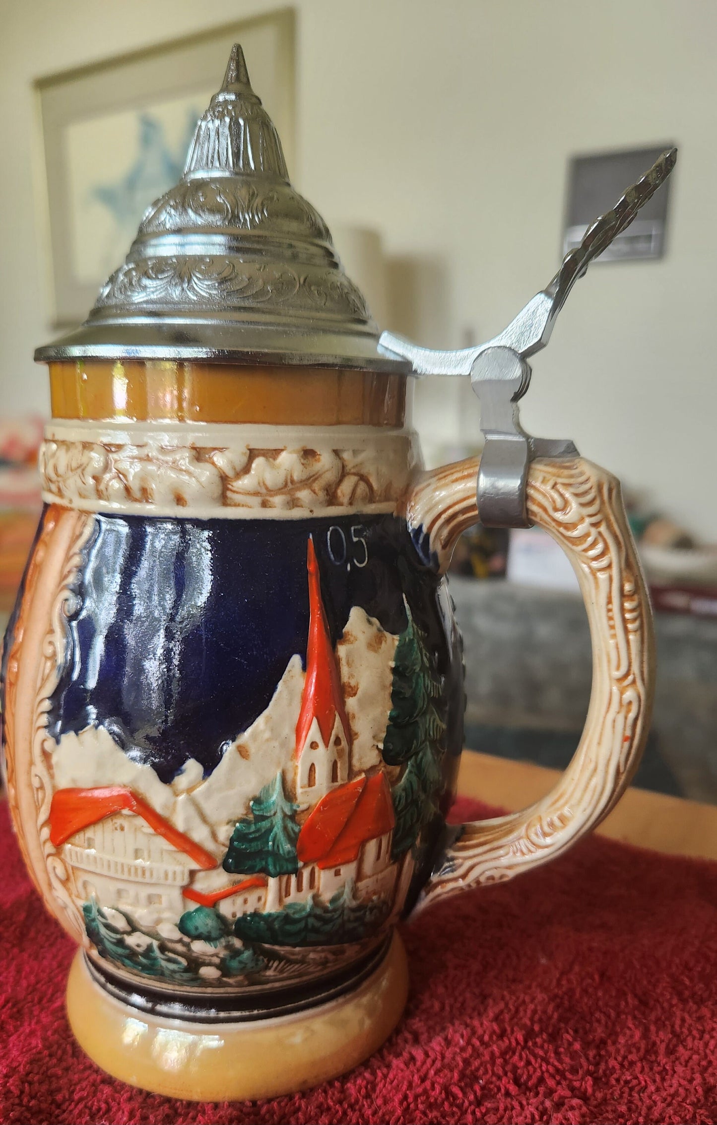 Vintage Reinhold Merkelbach German Beer Stein Tyrolean Dancers