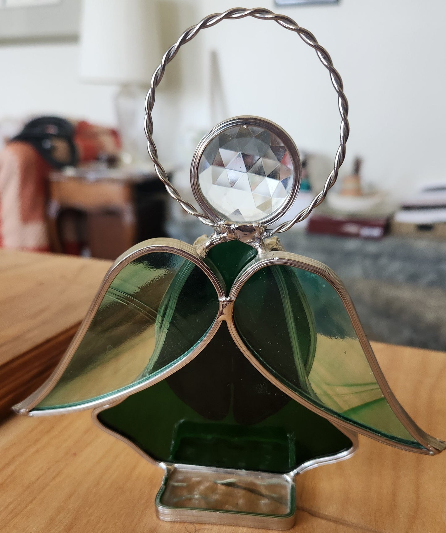 Vintage Leaded Stained Glass Suncatcher