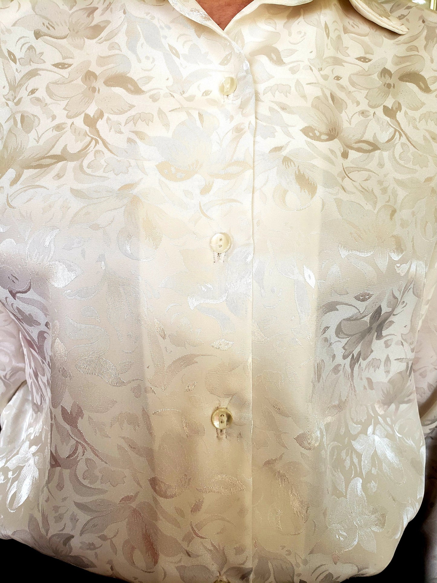 Vintage Teddi Of California Floral Print Blouse