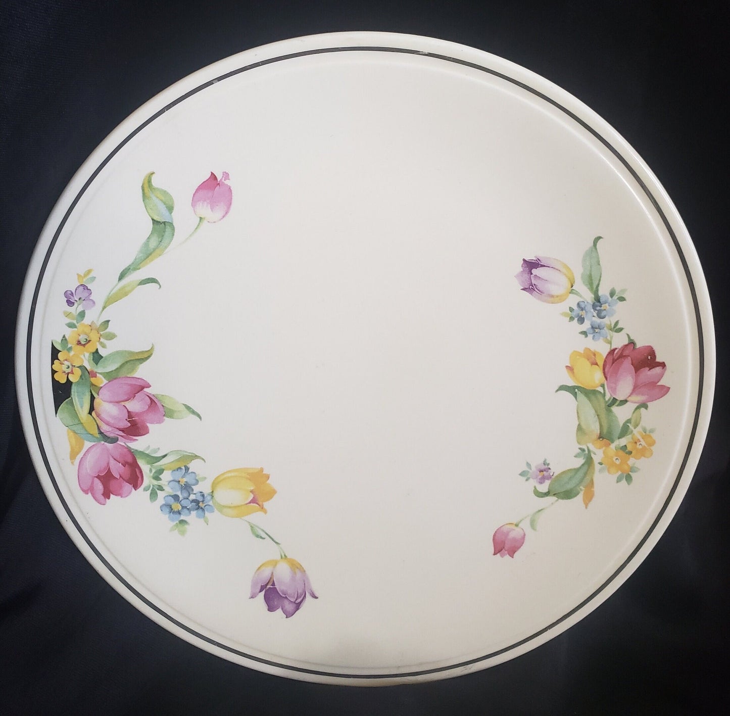 1930's Homer Laughlin USA Kitchen Kraft Oven Serve Cake Plate and Server