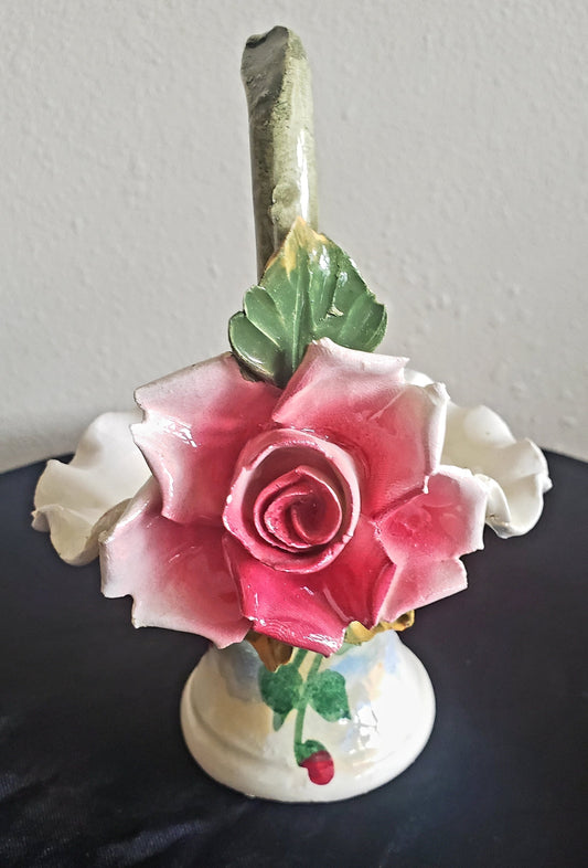 Vintage Italian Porcelain Flower Basket