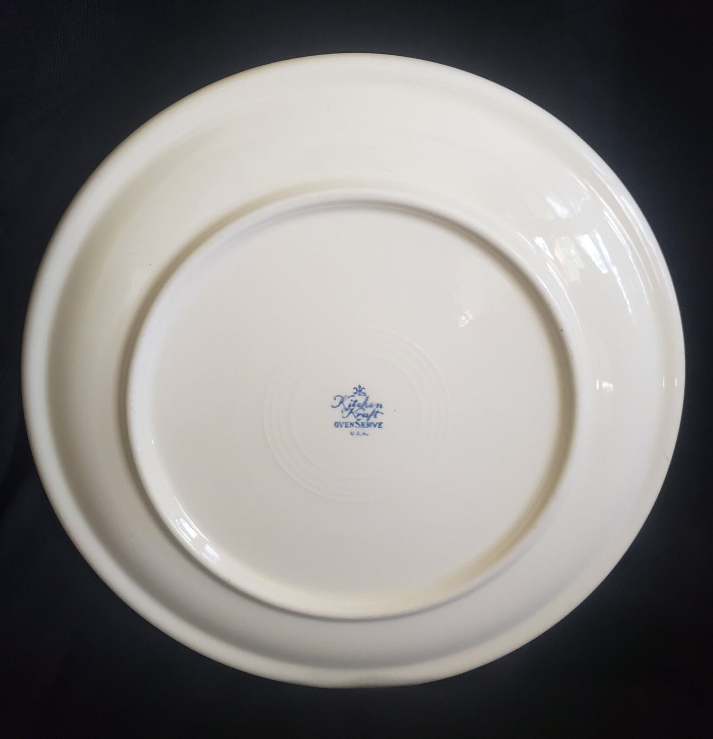 1930's Homer Laughlin USA Kitchen Kraft Oven Serve Cake Plate and Server