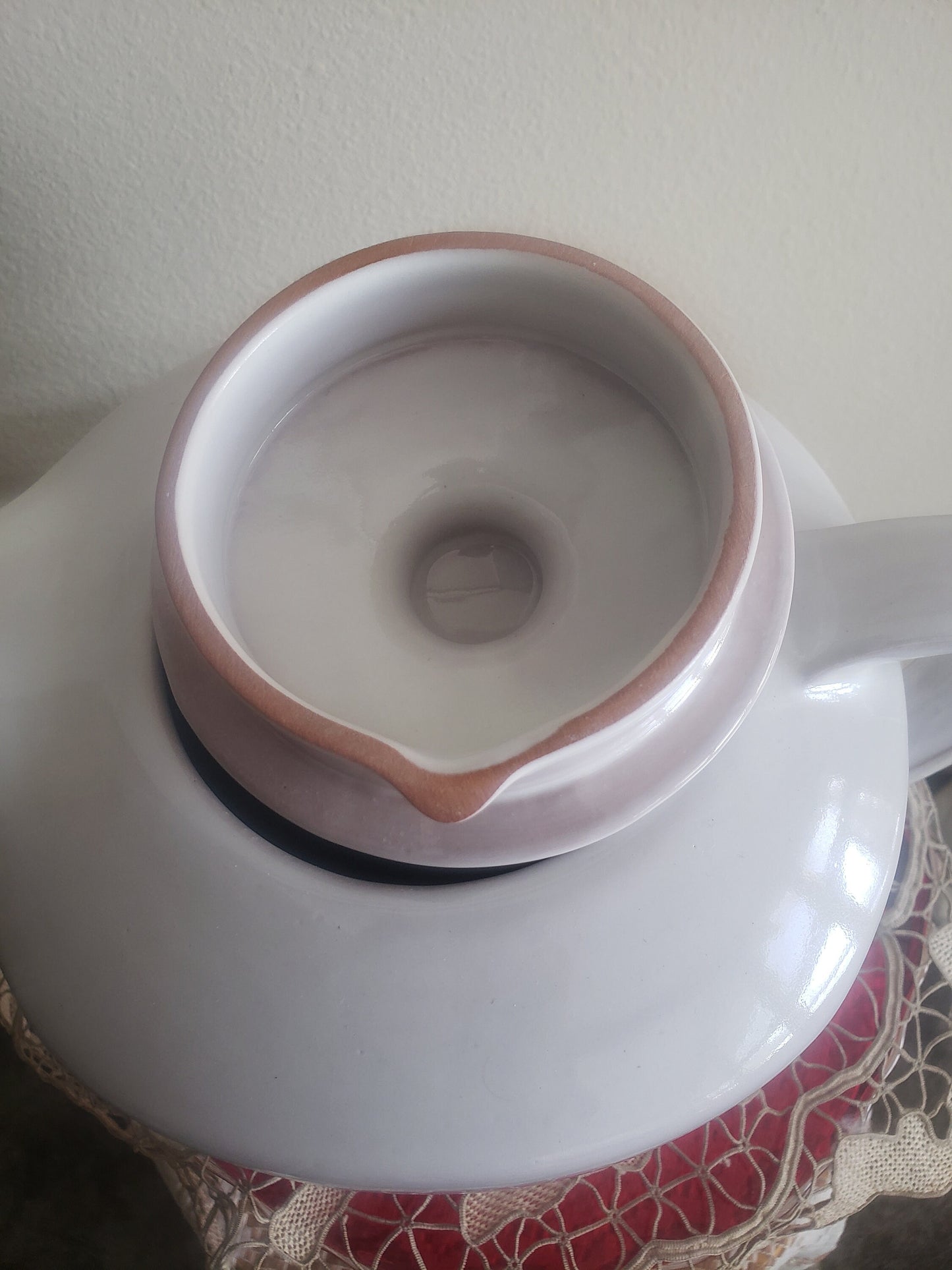 Frankoma Pottery Collection: Large Covered Teapot in Ivory Glaze