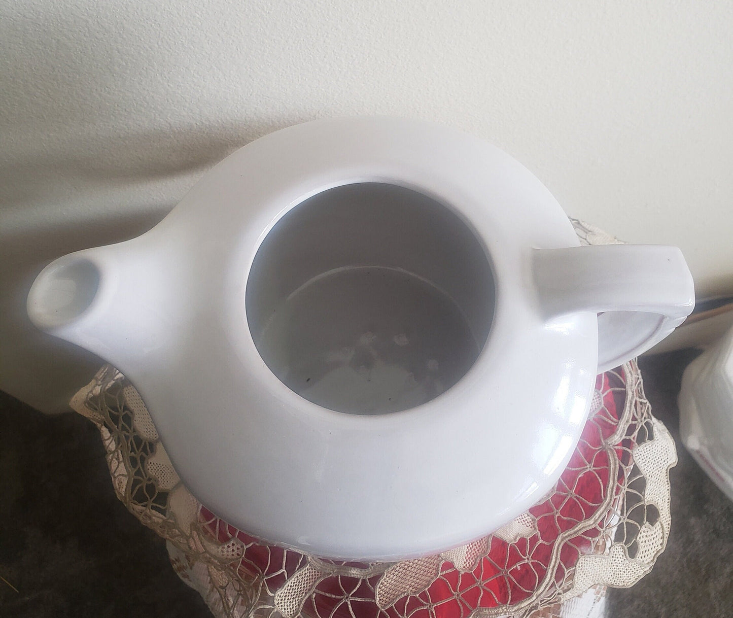 Frankoma Pottery Collection: Large Covered Teapot in Ivory Glaze