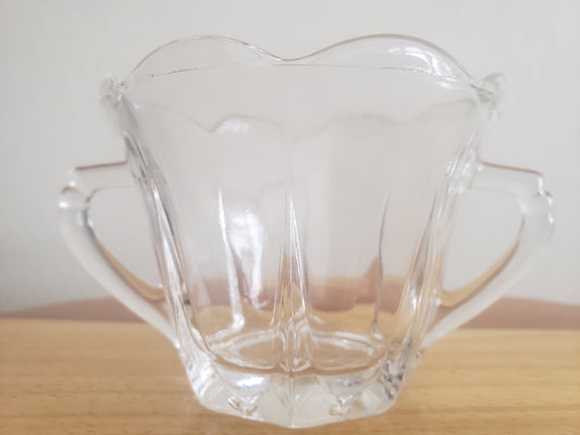 Vintage Clear Colonial Glass Mini Open Sugar Bowl