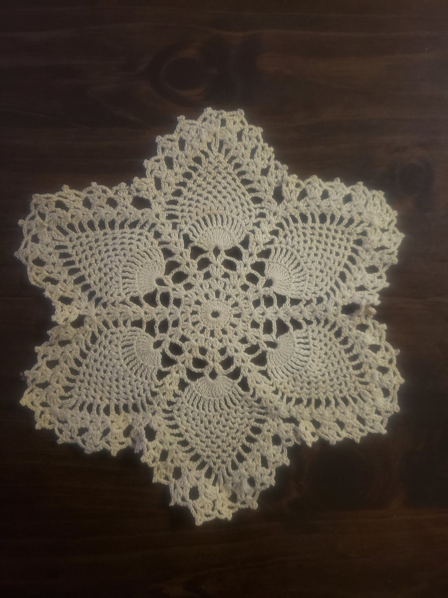 Vintage Handmade Crocheted Doilies - Set of 3