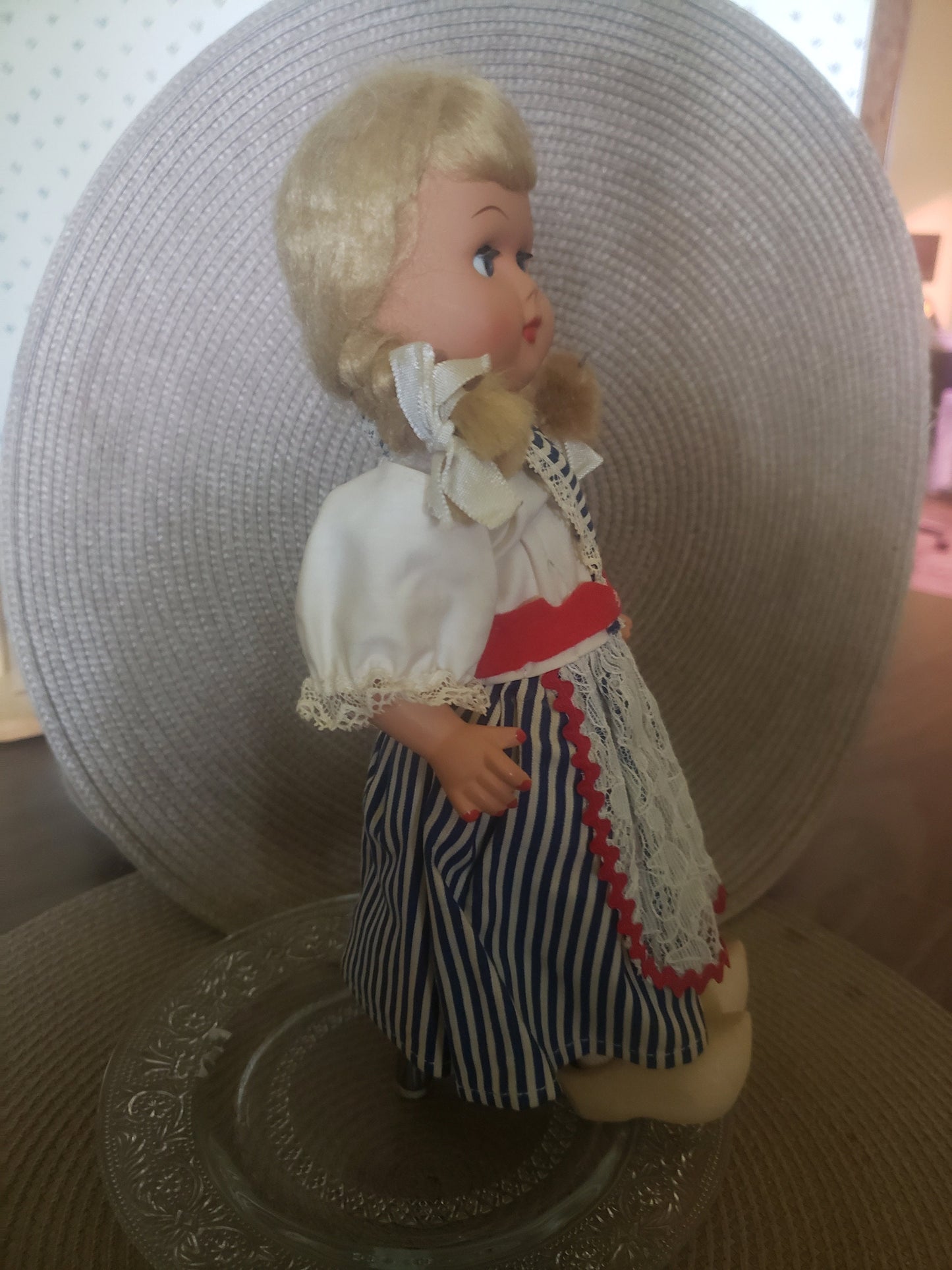 Vintage Dutch/Holland Celluloid Doll with Wooden Clogs