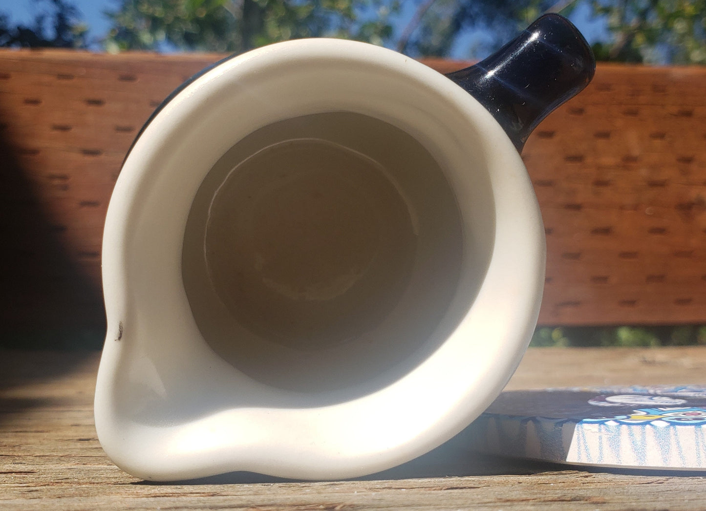 Vintage Buffalo China USA Black Glazed Mini Creamer