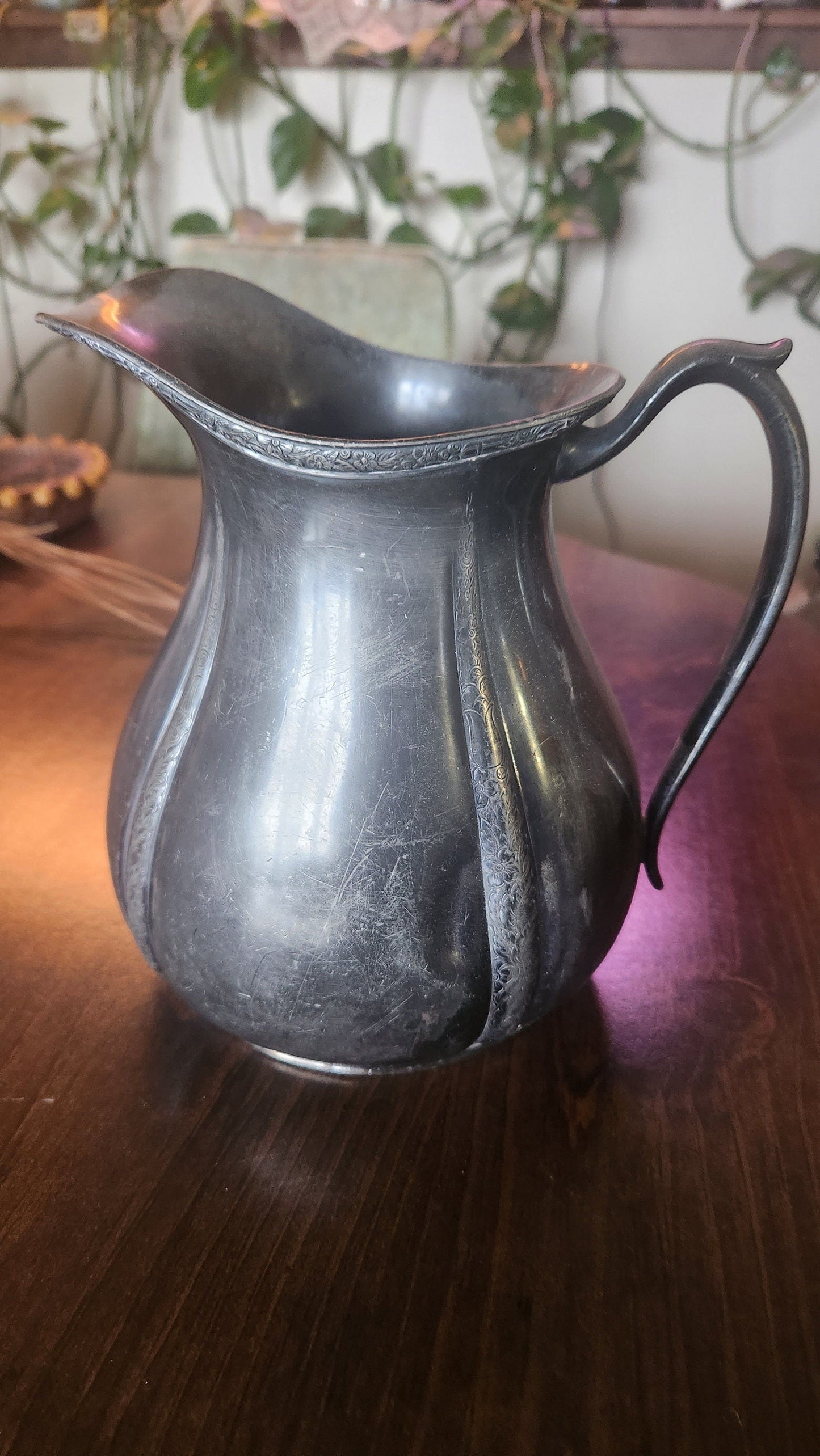 Charming Silver-Plated Potbelly Beverage Pitcher