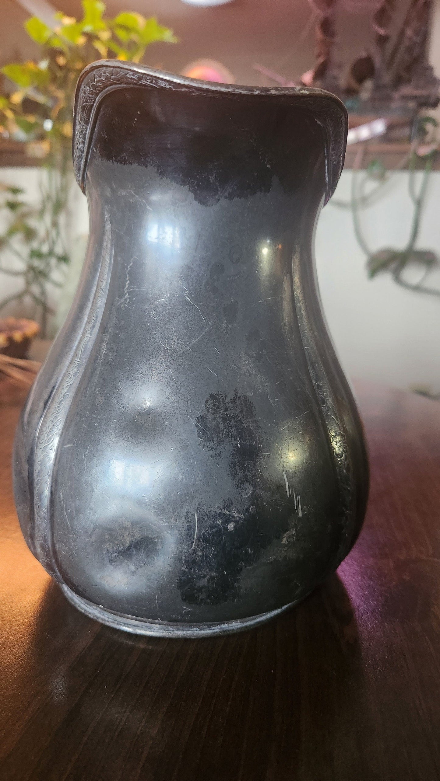 Charming Silver-Plated Potbelly Beverage Pitcher