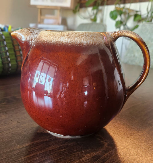 Vintage Hull Pottery Brown Drip Glaze Teapot