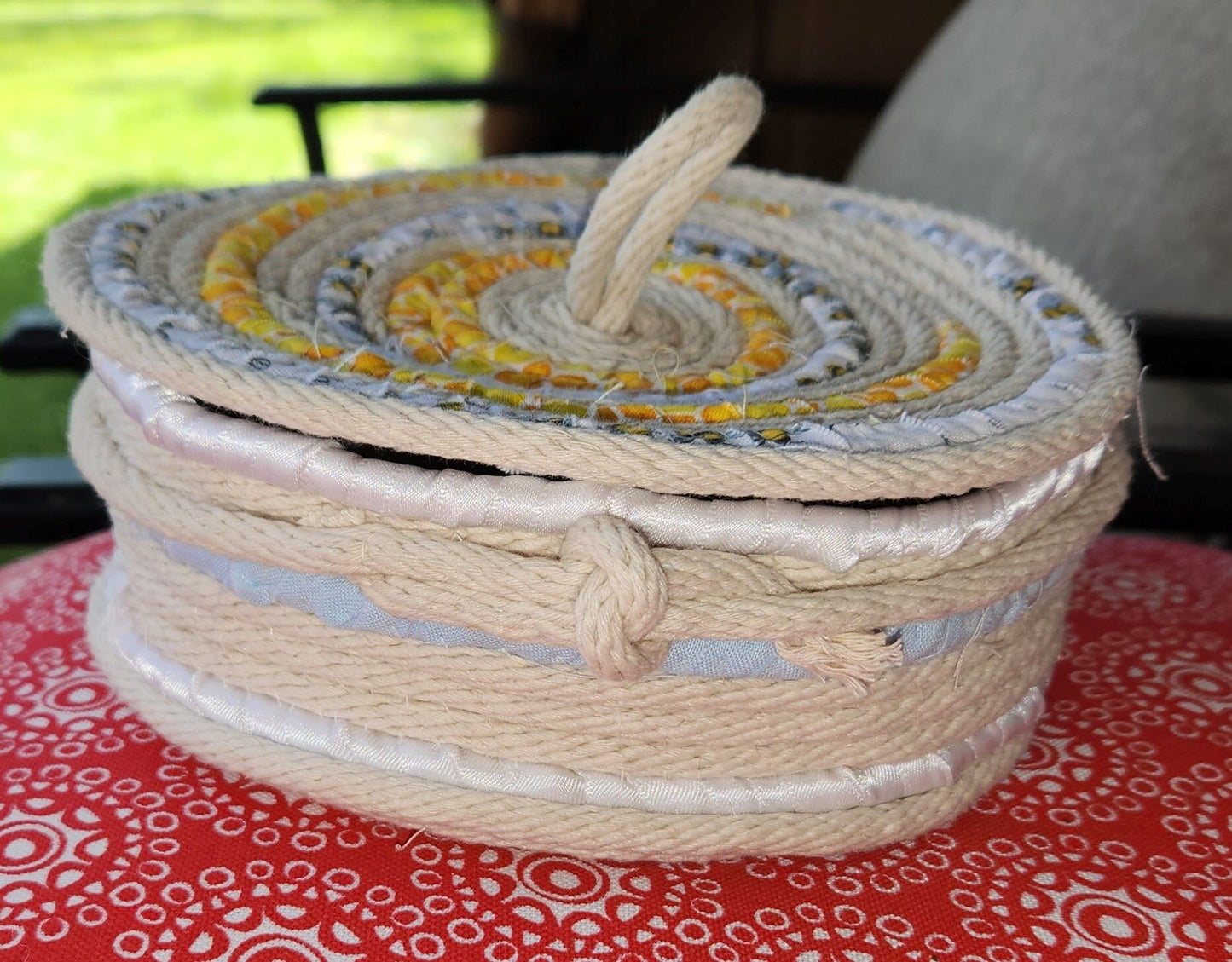 Coil and Fabric Bee Basket